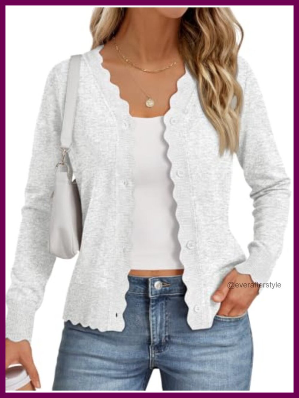 Lightweight Button V-Neck Cardigan Long Sleeve Knit Sweater